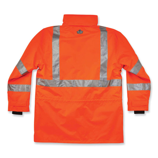 ergodyne® GloWear 8385 Class 3 Hi-Vis 4-in-1 Jacket, Large, Orange, Ships in 1-3 Business Days (EGO24374) Each
