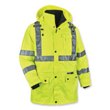 ergodyne® GloWear 8385 Class 3 Hi-Vis 4-in-1 Jacket, X-Large, Lime, Ships in 1-3 Business Days (EGO24385) Each