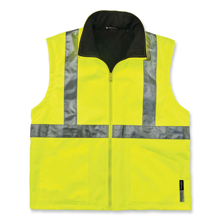 ergodyne® GloWear 8385 Class 3 Hi-Vis 4-in-1 Jacket, 3X-Large, Lime, Ships in 1-3 Business Days (EGO24387) Each
