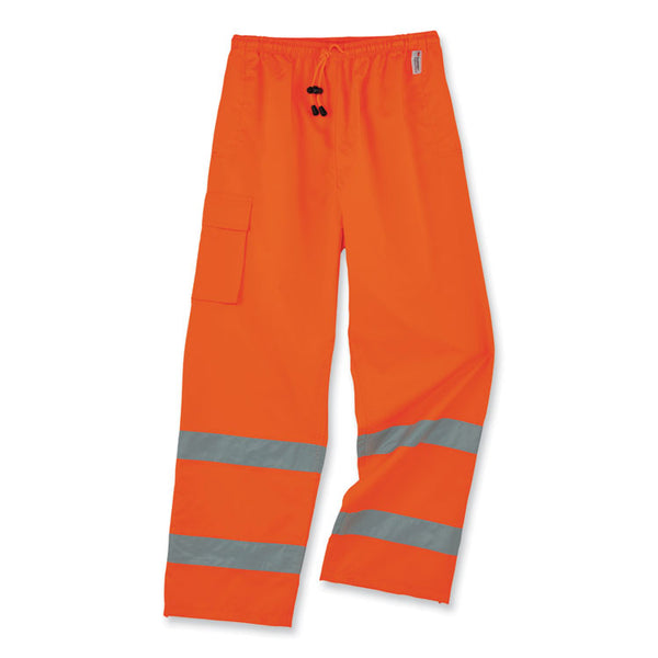 ergodyne® GloWear 8915 Class E Hi-Vis Rain Pants, Medium, Orange, Ships in 1-3 Business Days (EGO24413) Each