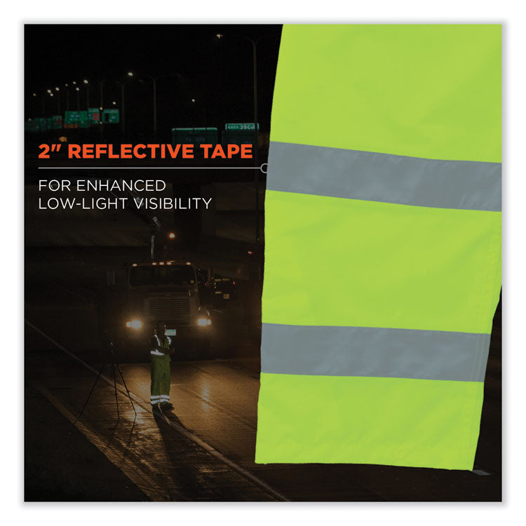 ergodyne® GloWear 8915 Class E Hi-Vis Rain Pants, 3X-Large, Lime, Ships in 1-3 Business Days (EGO24427) Each