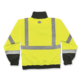 ergodyne® GloWear 8379 Class 3 Hi-Vis Fleece Lined Bomber Jacket, Lime, Small, Ships in 1-3 Business Days (EGO24472) Each
