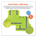 ergodyne® GloWear 8249Z-S Single Size Class 2 Economy Surveyors Zipper Vest, Polyester, Medium, Lime, Ships in 1-3 Business Days (EGO24503) Each