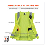 ergodyne® GloWear 8249Z-S Single Size Class 2 Economy Surveyors Zipper Vest, Polyester, 5X-Large, Lime, Ships in 1-3 Business Days (EGO24509) Each