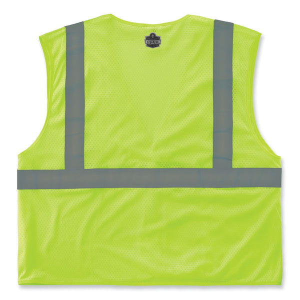 ergodyne® GloWear 8210HL-S Single Size Class 2 Economy Mesh Vest, Polyester, X-Small, Lime, Ships in 1-3 Business Days (EGO24521) Each