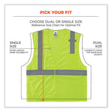 ergodyne® GloWear 8210HL-S Single Size Class 2 Economy Mesh Vest, Polyester, Small, Lime, Ships in 1-3 Business Days (EGO24522) Each
