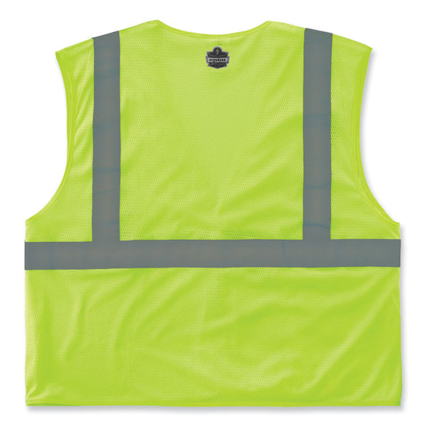 ergodyne® GloWear 8210HL-S Single Size Class 2 Economy Mesh Vest, Polyester, Large, Lime, Ships in 1-3 Business Days (EGO24524) Each