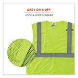 ergodyne® GloWear 8210HL-S Single Size Class 2 Economy Mesh Vest, Polyester, Large, Lime, Ships in 1-3 Business Days (EGO24524) Each