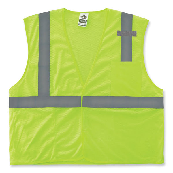ergodyne® GloWear 8210HL-S Single Size Class 2 Economy Mesh Vest, Polyester, 3X-Large, Lime, Ships in 1-3 Business Days (EGO24527) Each
