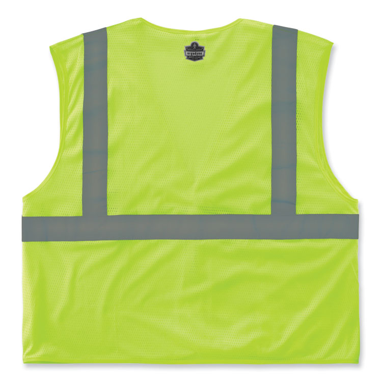 ergodyne® GloWear 8210HL-S Single Size Class 2 Economy Mesh Vest, Polyester, 5X-Large, Lime, Ships in 1-3 Business Days (EGO24529) Each
