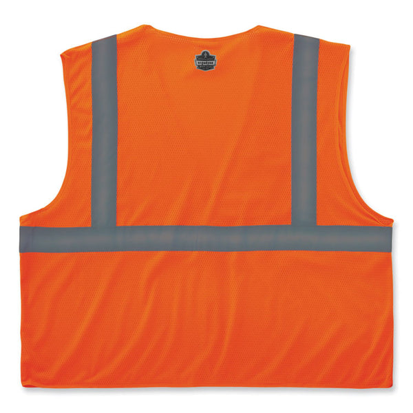 ergodyne® GloWear 8210HL-S Single Size Class 2 Economy Mesh Vest, Polyester, Medium, Orange, Ships in 1-3 Business Days (EGO24533) Each