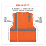 ergodyne® GloWear 8210HL-S Single Size Class 2 Economy Mesh Vest, Polyester, Medium, Orange, Ships in 1-3 Business Days (EGO24533) Each