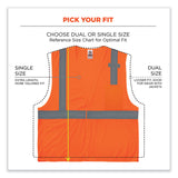 ergodyne® GloWear 8210HL-S Single Size Class 2 Economy Mesh Vest, Polyester, Large, Orange, Ships in 1-3 Business Days (EGO24534) Each
