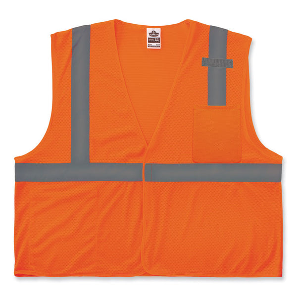 ergodyne® GloWear 8210HL-S Single Size Class 2 Economy Mesh Vest, Polyester, 4X-Large, Orange, Ships in 1-3 Business Days (EGO24538) Each