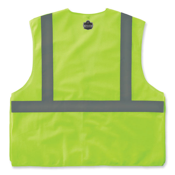 ergodyne® GloWear 8215BA-S Single Size Class 2 Economy Breakaway Mesh Vest, Polyester, X-Small, Lime, Ships in 1-3 Business Days (EGO24541) Each