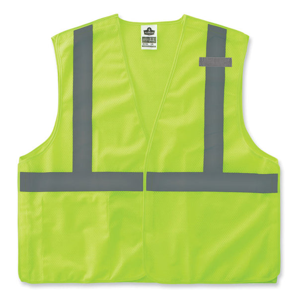 ergodyne® GloWear 8215BA-S Single Size Class 2 Economy Breakaway Mesh Vest, Polyester, Medium, Lime, Ships in 1-3 Business Days (EGO24543) Each