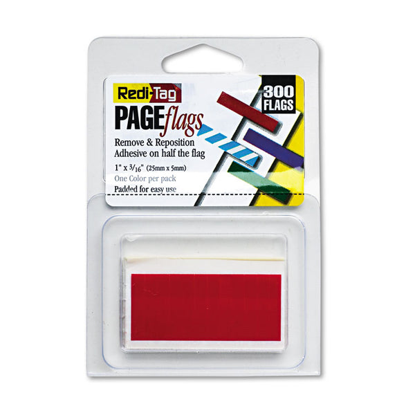 Redi-Tag® Removable/Reusable Page Flags, Red, 300/Pack (RTG20022) Pack of 300