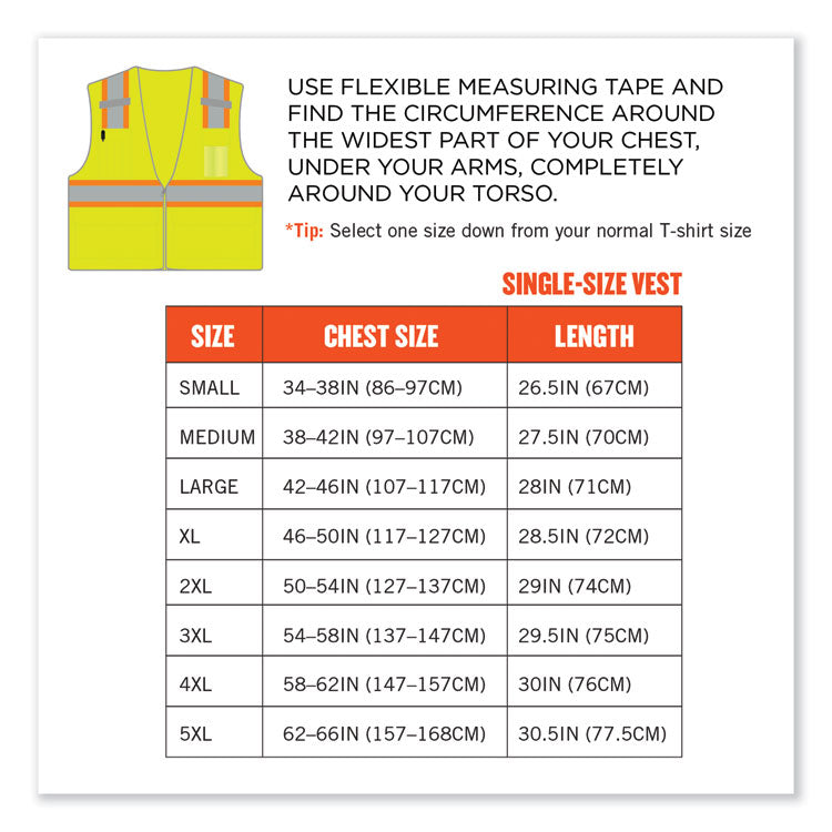 ergodyne® GloWear 8246Z-S Single Size Class 2 Two-Tone Mesh Vest, Polyester, Small, Lime, Ships in 1-3 Business Days (EGO24562) Each