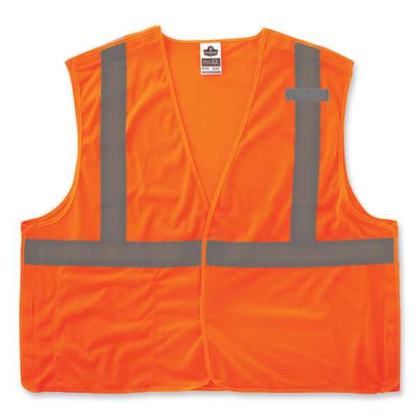 ergodyne® GloWear 8215BA-S Single Size Class 2 Economy Breakaway Mesh Vest, Polyester, 2X-Large, Orange, Ships in 1-3 Business Days (EGO24556) Each