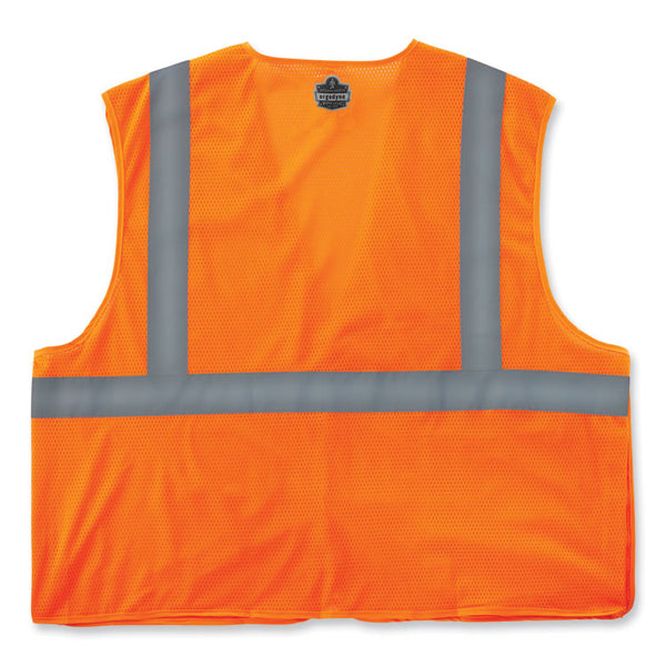 ergodyne® GloWear 8215BA-S Single Size Class 2 Economy Breakaway Mesh Vest, Polyester, 2X-Large, Orange, Ships in 1-3 Business Days (EGO24556) Each
