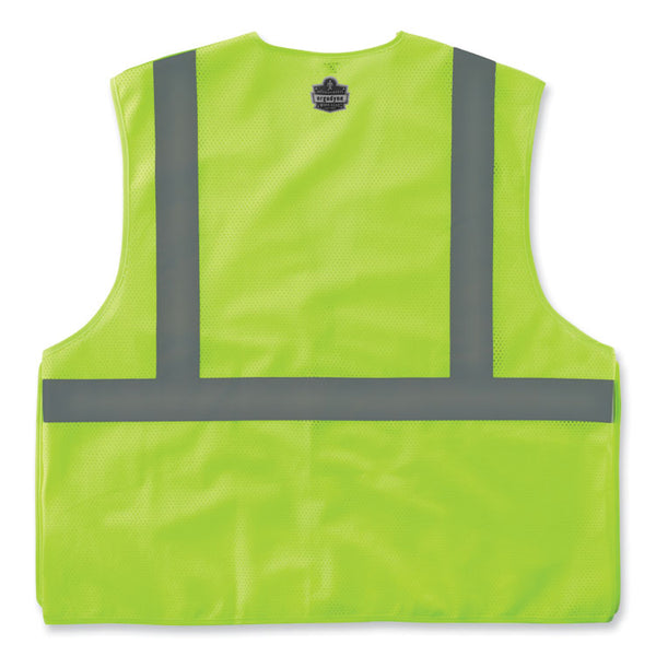 ergodyne® GloWear 8215BA-S Single Size Class 2 Economy Breakaway Mesh Vest, Polyester, 5X-Large, Lime, Ships in 1-3 Business Days (EGO24549) Each