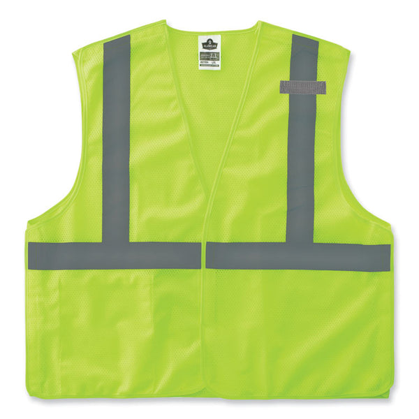 ergodyne® GloWear 8215BA-S Single Size Class 2 Economy Breakaway Mesh Vest, Polyester, 4X-Large, Lime, Ships in 1-3 Business Days (EGO24548) Each