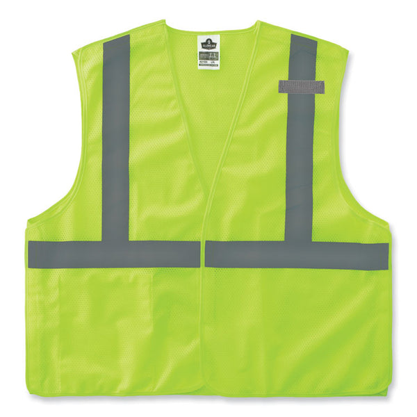 ergodyne® GloWear 8215BA-S Single Size Class 2 Economy Breakaway Mesh Vest, Polyester, 2X-Large, Lime, Ships in 1-3 Business Days (EGO24546) Each