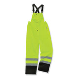 ergodyne® GloWear 8918BK Class E Hi-Vis Rain Bibs Black Bottom, 5X-Large, Lime, Ships in 1-3 Business Days (EGO25019) Each