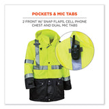 ergodyne® GloWear 8365BK Class 3 Hi-Vis Rain Jacket Black Bottom, 2X-Large, Lime, Ships in 1-3 Business Days (EGO25326) Each