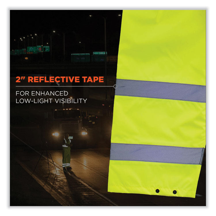 ergodyne® GloWear 8916 Class E Lightweight Hi-Vis Rain Pants, 2X-Large, Lime, Ships in 1-3 Business Days (EGO25346) Each