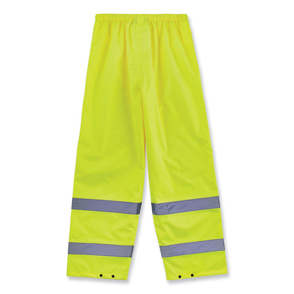 ergodyne® GloWear 8916 Class E Lightweight Hi-Vis Rain Pants, 4X-Large, Lime, Ships in 1-3 Business Days (EGO25348) Each