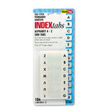 Redi-Tag® Legal Index Tabs, Preprinted Alpha: A to Z, 1/12-Cut, White, 0.44" Wide, 104/Pack (RTG31005) Box of 104