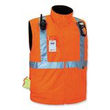 ergodyne® GloWear 8287 Class 2 Hi-Vis Jacket with Removable Sleeves, 4X-Large, Orange, Ships in 1-3 Business Days (EGO25518) Each