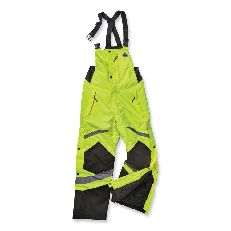ergodyne® GloWear 8928 Class E Hi-Vis Insulated Bibs, 4X-Large, Lime, Ships in 1-3 Business Days (EGO25528) Each