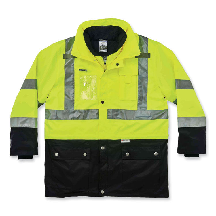 ergodyne® GloWear 8388 Class 3/2 Hi-Vis Thermal Jacket Kit, Small, Lime, Ships in 1-3 Business Days (EGO25532) Each