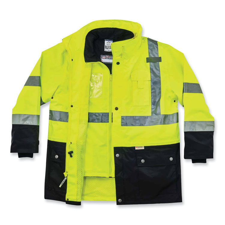 ergodyne® GloWear 8388 Class 3/2 Hi-Vis Thermal Jacket Kit, 2X-Large, Lime, Ships in 1-3 Business Days (EGO25536) Each