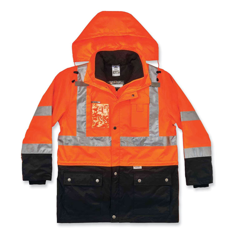 ergodyne® GloWear 8388 Class 3/2 Hi-Vis Thermal Jacket Kit, 4X-Large, Orange, Ships in 1-3 Business Days (EGO25558) Each