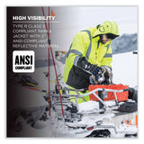 ergodyne® GloWear 8384 Class 3 Hi-Vis Quilted Thermal Parka, Large, Lime, Ships in 1-3 Business Days (EGO25564) Each