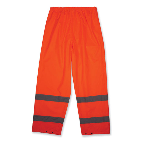 ergodyne® GloWear 8916 Class E Lightweight Hi-Vis Rain Pants, Small, Orange, Ships in 1-3 Business Days (EGO25442) Each