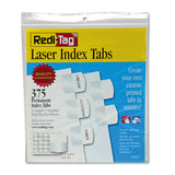 Redi-Tag® Laser Printable Index Tabs, 1/5-Cut, White, 1.13" Wide, 375/Pack (RTG39017) Box of 375