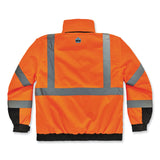ergodyne® GloWear 8381 Class 3 Hi-Vis 4-in-1 Quilted Bomber Jacket, Orange, 3X-Large, Ships in 1-3 Business Days (EGO25587) Each