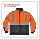 ergodyne® GloWear 8377 Class 3 Hi-Vis Quilted Bomber Jacket, Orange, Large, Ships in 1-3 Business Days (EGO25614) Each