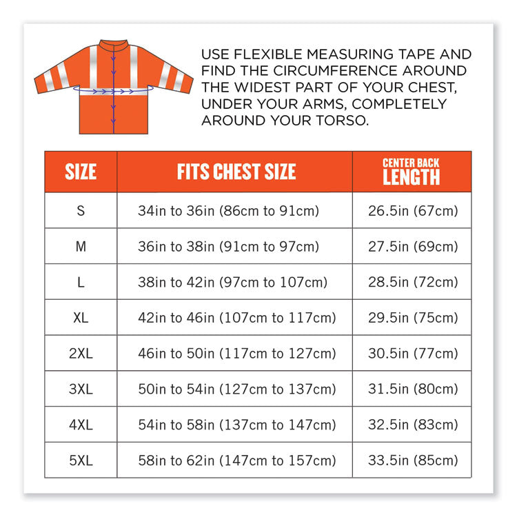 ergodyne® GloWear 8377 Class 3 Hi-Vis Quilted Bomber Jacket, Orange, Large, Ships in 1-3 Business Days (EGO25614) Each