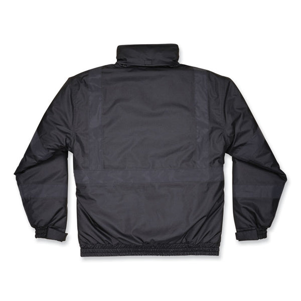 ergodyne® GloWear 8377EV Non-Certified Hi-Vis Quilted Bomber Jacket, Black, 2X-Large, Ships in 1-3 Business Days (EGO25646) Each