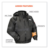ergodyne® GloWear 8377EV Non-Certified Hi-Vis Quilted Bomber Jacket, Black, 3X-Large, Ships in 1-3 Business Days (EGO25647) Each