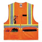 ergodyne® GloWear 8235ZX Class 2 Two-Tone X-Back Vest, Polyester, Small/Medium, Orange, Ships in 1-3 Business Days (EGO26183) Each