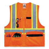 ergodyne® GloWear 8235ZX Class 2 Two-Tone X-Back Vest, Polyester, 2X-Large/3X-Large, Orange, Ships in 1-3 Business Days (EGO26187) Each