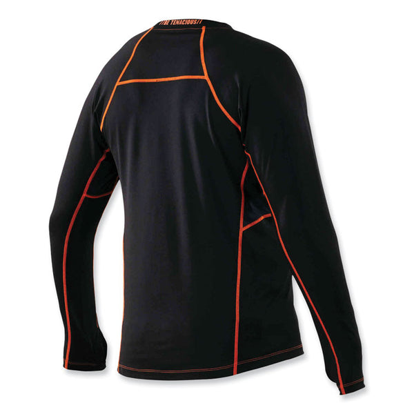 ergodyne® N-Ferno 6435 Midweight Long Sleeve Base Layer Shirt, Medium, Black, Ships in 1-3 Business Days (EGO40203) Each