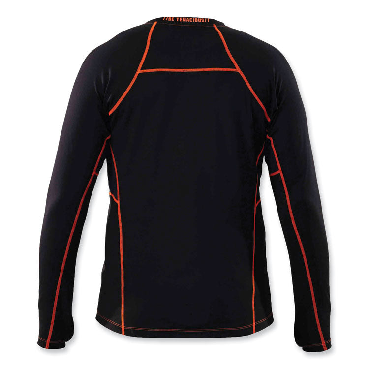 ergodyne® N-Ferno 6435 Midweight Long Sleeve Base Layer Shirt, Medium, Black, Ships in 1-3 Business Days (EGO40203) Each