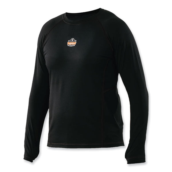 ergodyne® N-Ferno 6435 Midweight Long Sleeve Base Layer Shirt, Medium, Black, Ships in 1-3 Business Days (EGO40203) Each